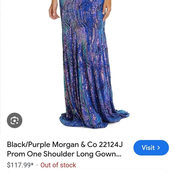 Morgan & Co. Sequin Mermaid Prom Dress – Size 1 | Purple & Blue Hues - Picture 2 of 9